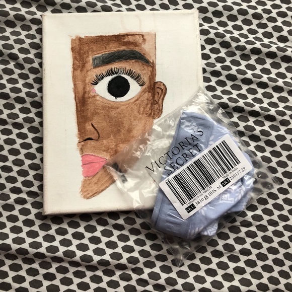 NWT Victorias Secret Pink Icy Lilac Logo Thong - Picture 3 of 3